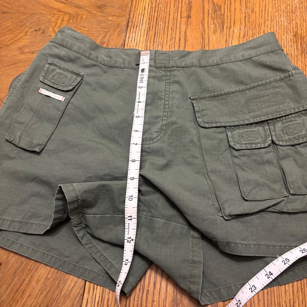 Vintage Ralph Lauren Women Green Ripstop Cargo Shorts Military Utility Size 8 - Picture 5 of 8